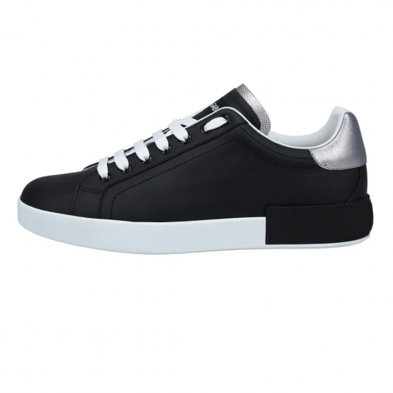 Portofino Black/ Silver Sneakers New Men Casual Shoes Lace Up Men Shoes Lightweight Sneakers 1054